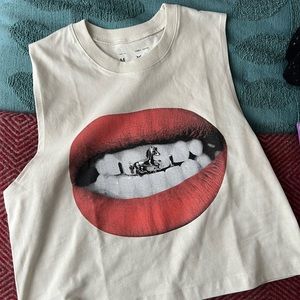 Beyoncé Cowboy Carter Lips Crop tank - M
